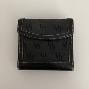 Black Dooney & Bourke leather and canvas wallet